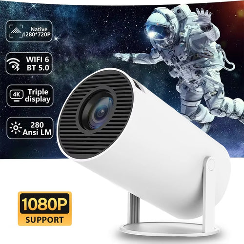 2026 New Portable Mini Projector Bluetooth Portable 1080P*720P Supports 4K Video with 180 Degree Rotation Projection HD Screen